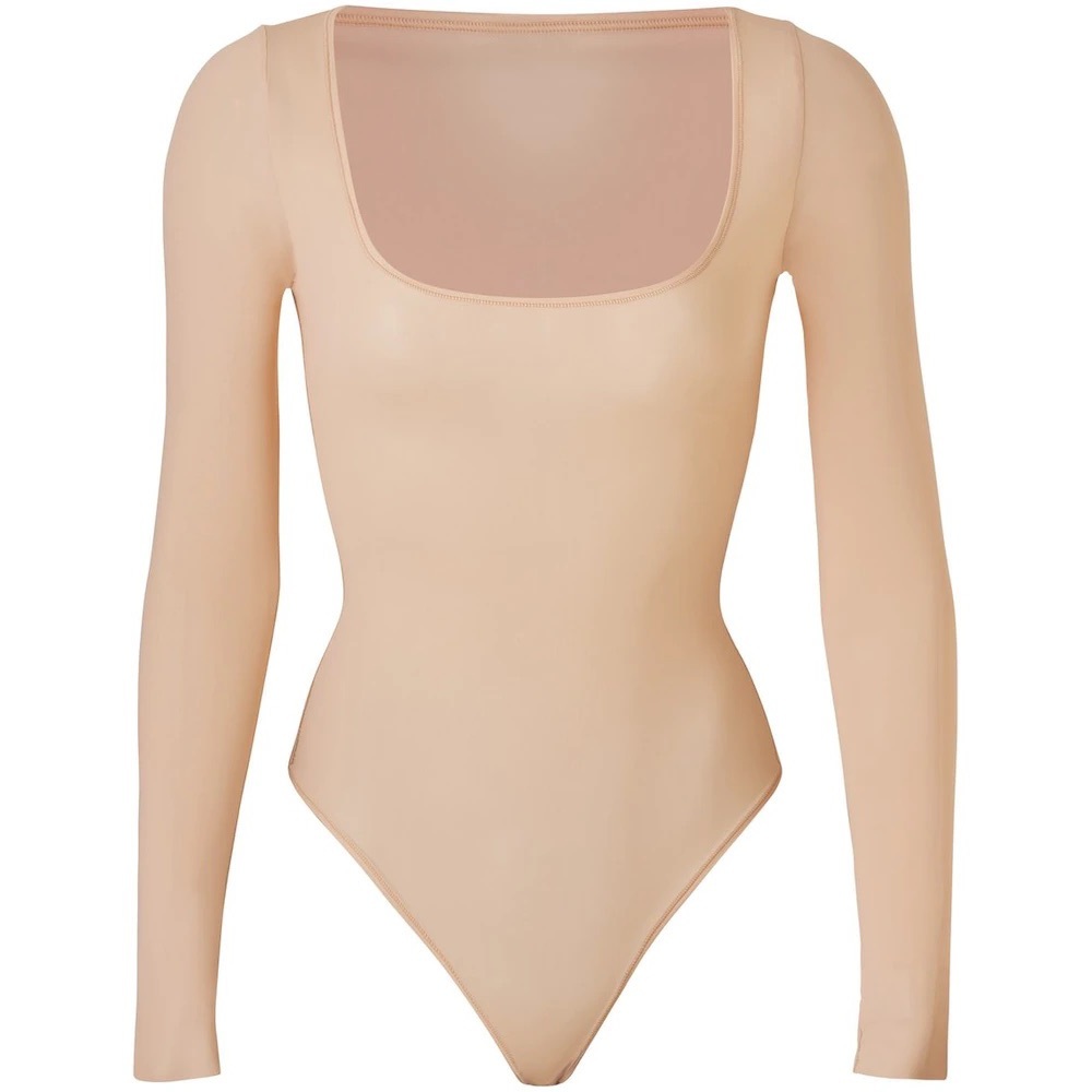 SKIMS Sheer Clay Long Sleeve Bodysuit